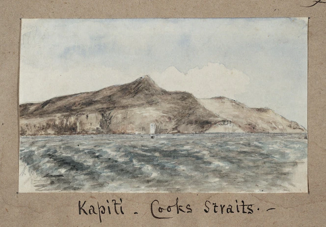 Pearse, John, 1808-1882 :[New Zealand coastal views, 1854 - 1856] Kapiti, Cooks Straits.