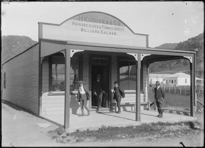 Business premises of H Kunioka & Co, Te Araroa, New Zealand