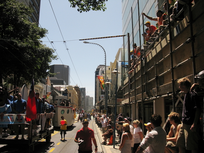 Photographs of the 2008 International Rugby Sevens parade, Wellington