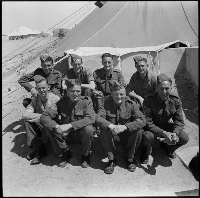 Another group of repatriates from Italy at Maadi - Photograph taken by M D Elias