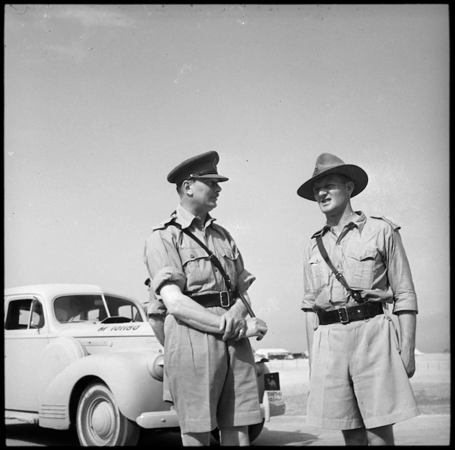 HRH Duke of Gloucester talking to Lt Col Watson at Maadi, World War II
