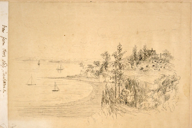 Artist unknown :View from door step, Taurarua. [Between 1882 and 1886?]