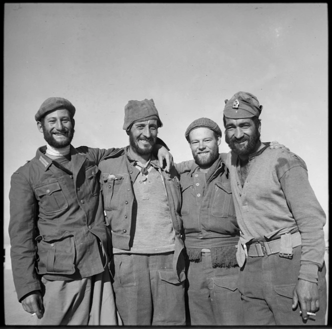 Some of the NZ former prisoners of war back at NZ Base Camp, Egypt - Photograph taken by M D Elias