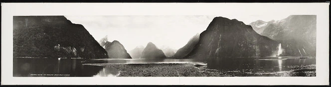 Milford Sound, New Zealand, (Bowen Falls on right)