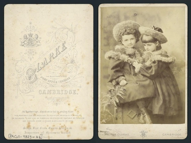 Two unidentified girls - Photograph taken by John Palmer Clarke