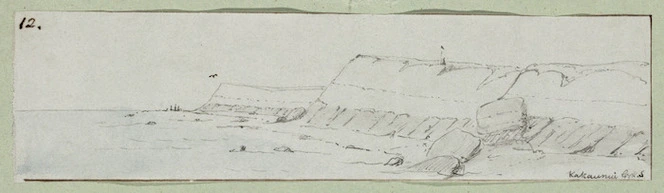 [Mantell, Walter Baldock Durrant] 1820-1895 :Kakaunui look[ing] South [October 1848]