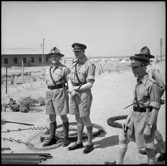 HRH Duke of Gloucester with Major J King at Maadi, World War II