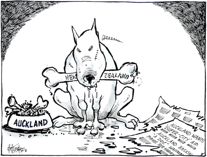 'Auckland basically 'a dog' Waitakare Mayor Bob Harvey'. 8 April 2009