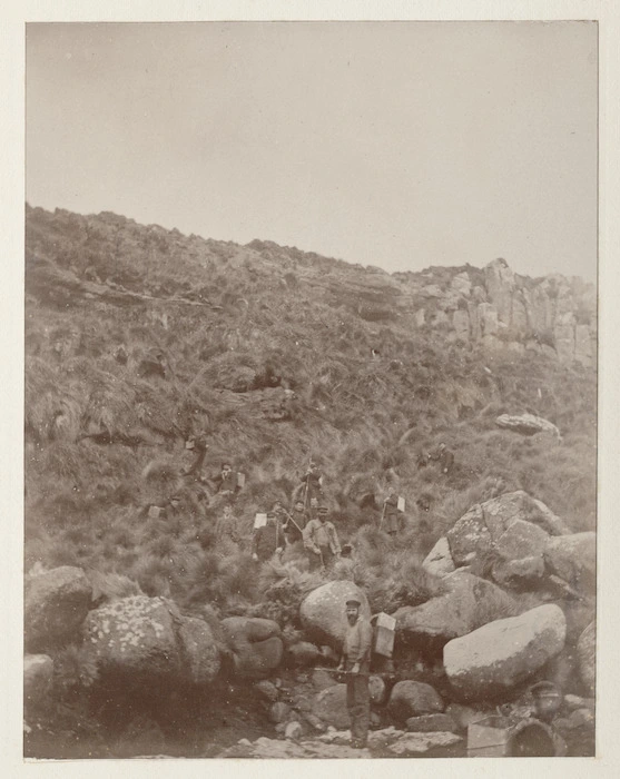 Group of men on (probably) Adams Island