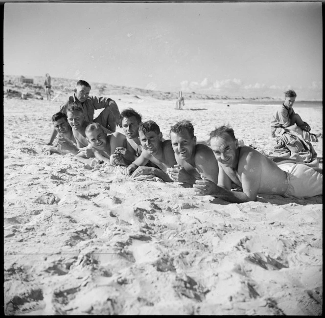 Divisional Signals personnel at 'Caroline Bay', Western Desert