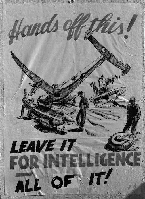 One of the security posters drawn by Nevile Lodge in World War II