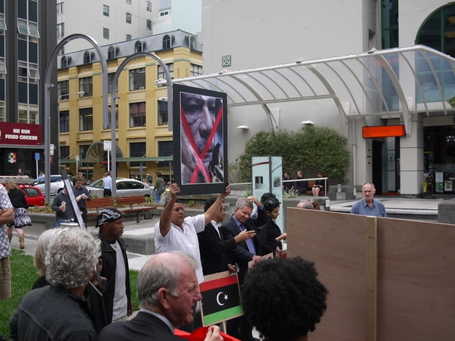 Photographs taken at a rally for Libyan freedom