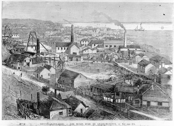 Univers illustré: Nouvelle-Zelande ; les mines d'or de Grahamstown / Fleming sc. - [Paris] ; L'Univers Illustre, [1875?].