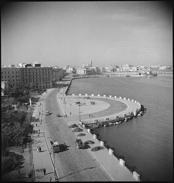 General view of the waterfront at Bari, Italy, taken from roof of Hotel Imperial - Photograph taken by George Kaye