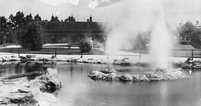 Geysers in the Rotorua Sanatorium grounds