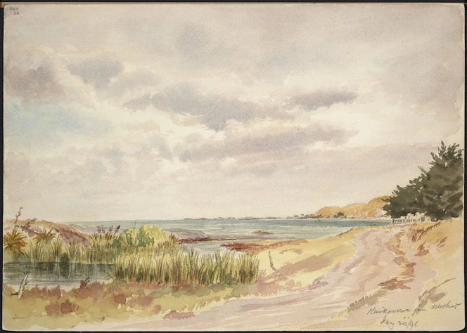 Barraud, William Francis 1850-1926 :Kaikoura from West End. Jan[uar]y 20 [18]96