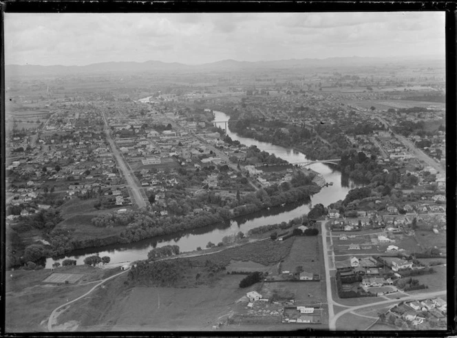 Aerial view of Hamilton, Waikato, New Zealand