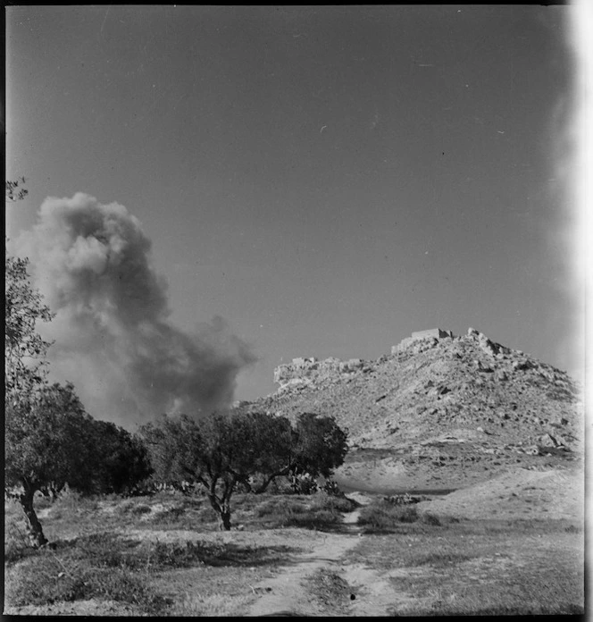 General view of the feature of Takrouna, Tunisia - Photograph taken by M D Elias