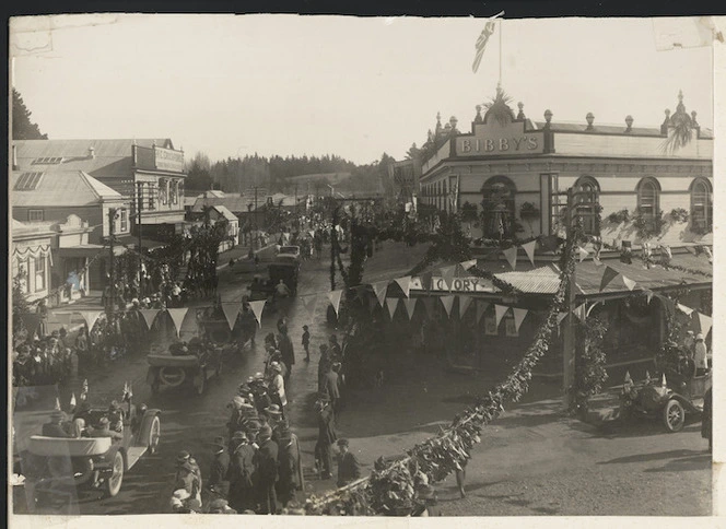 Maori peace parade after World War I, Waipawa