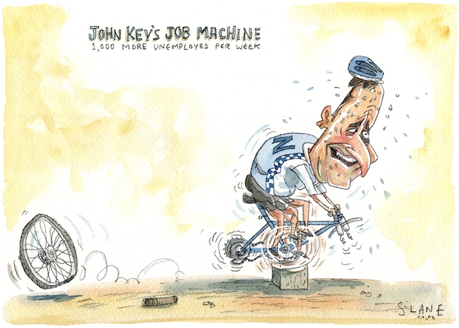 John Key's job machine, 1000 more unemployed per week. 4 July 2009