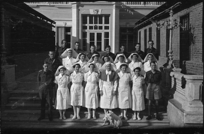 Group of Christchurch medical personnel serving at Helwan Hospital and at Maadi Camp, Egypt, World War II - Photograph taken by George Bull