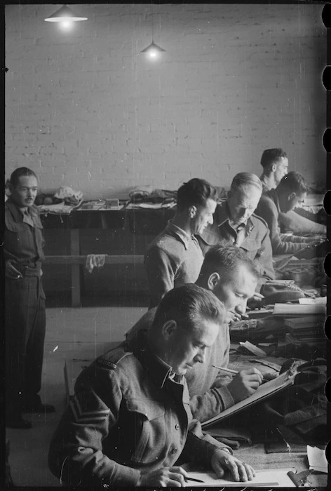 Staff at work in 2 Echelon Effects Section at Maadi Camp, Egypt - Photograph taken by George Bull