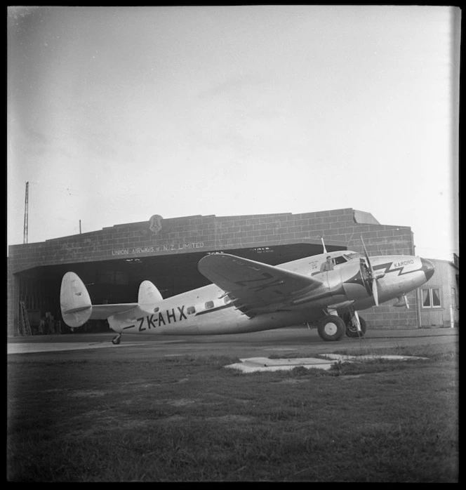 UA Lockheed Lodestar aircraft ZK-AHX, Karoro, Mangere, Auckland