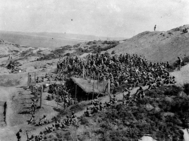 Turkish prisoners of war at Ari Burnu, Gallipoli, Turkey