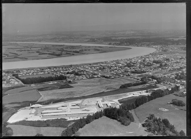 Dargaville Hospital, Northland, including Wairoa River and housing