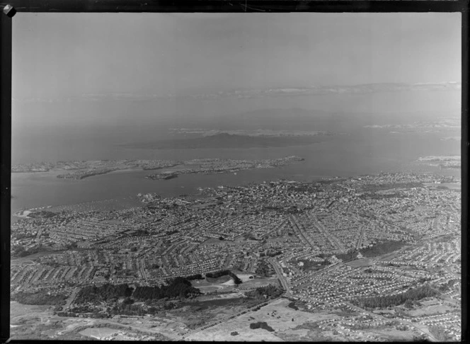 Auckland City and Harbour to Devonport and Rangitoto Island beyond