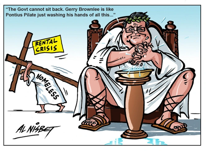 Nisbet, Alistair, 1958- :The Govt cannot sit back. Gerry Brownlee is like Pontius Pilate just washing his hands of all this...'. 14 April 2012