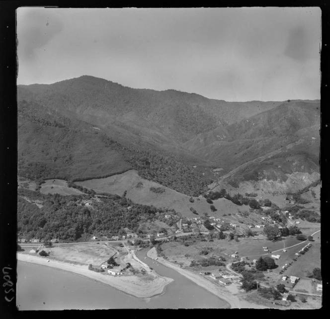 Te Puru, Thames, includes township, roads, housing, shoreline and inlet