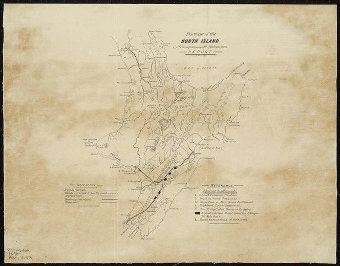 Portion of the North Island (accompanying Mr. Halcombe's report) / A. Koch, delt.