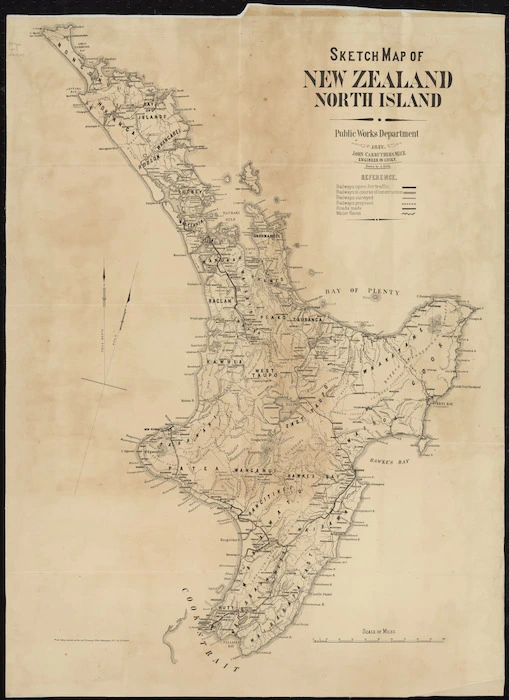 Sketch map of New Zealand, North Island : Sketch map of New Zealand, South Island / drawn by A. Koch.