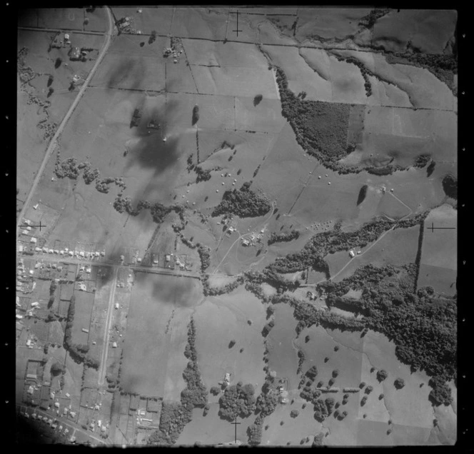 Unidentified roads through farmland, Manurewa, South Auckland