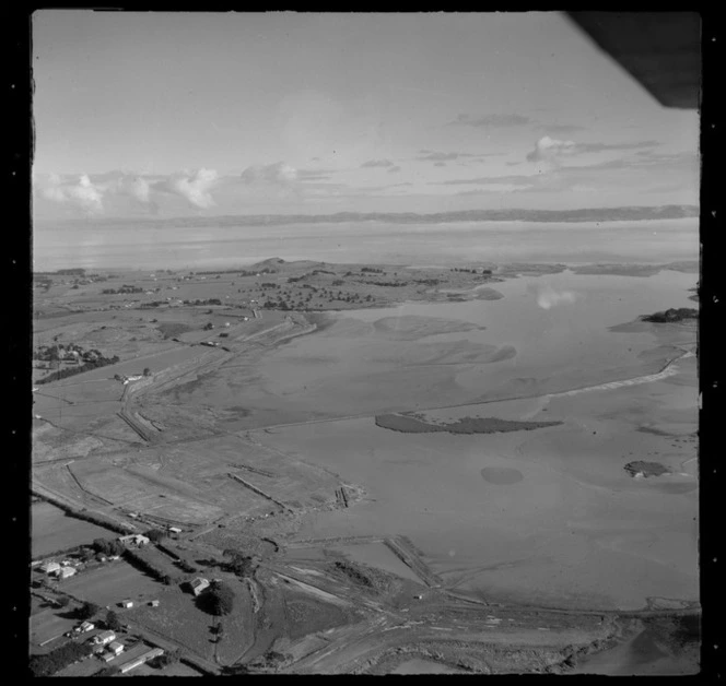 Drainage ponds by Manukau Inlet, Mangere, Auckland