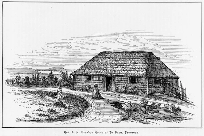 [Taylor, Richard], 1805-1873 :A missionary raupo house at Te Papa, Tauranga. [March 1839].