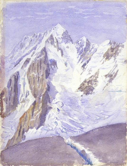 Green, William Spotswood, 1847-1919 :[The summit of Mount Cook. March 1882]