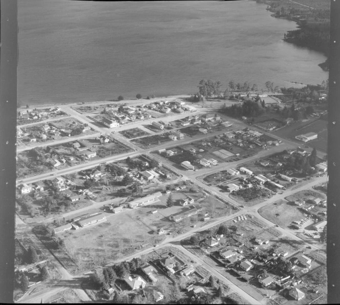 Taupo, includes housing, school and lake