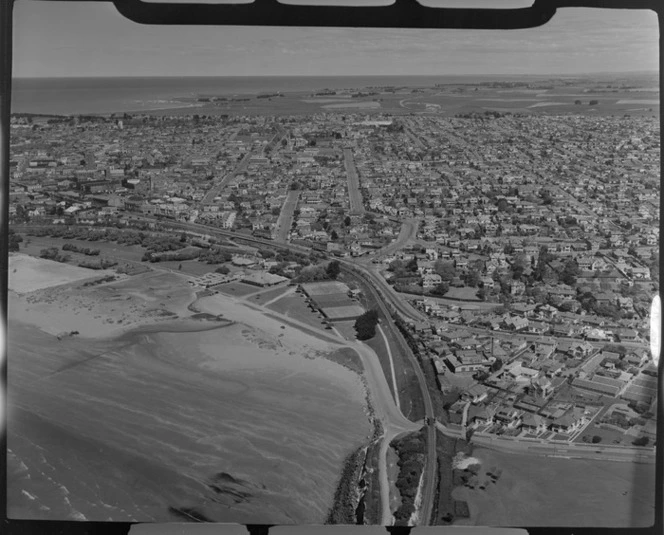 Timaru, includes, housing, shoreline and township