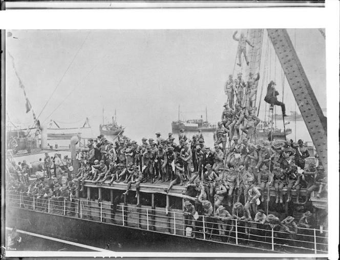 New Zealand troops sailing for the South African War
