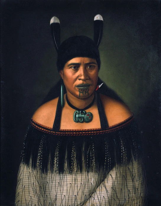 Lindauer, Gottfried, 1839-1926 :Hinepare of the Ngati Kahungunu tribe of Taakitimu fame. [ca 1890].