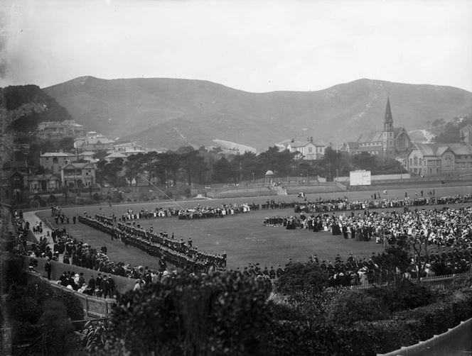 Dominion Day celebrations at the Basin Reserve, Wellington