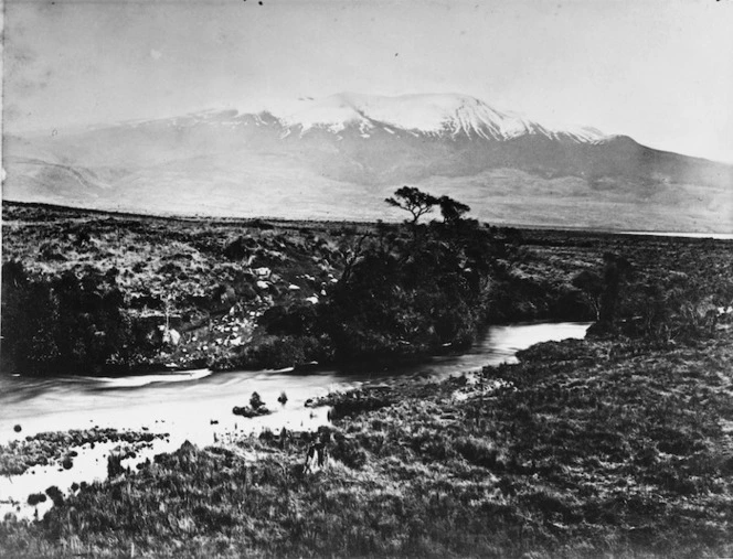 Poutu Stream and Mount Tongariro