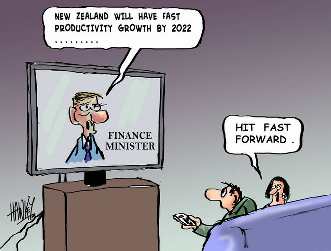 Hawkey, Allan Charles, 1941- :"New Zealand will have fast productivity growth by 2022......" "Hit fast forward." 29 May 2012