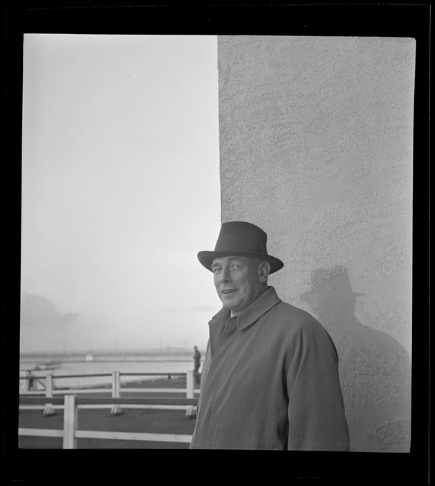 Portrait of Sir Leonard M Isitt, AVM, Mangere Airfield, Auckland