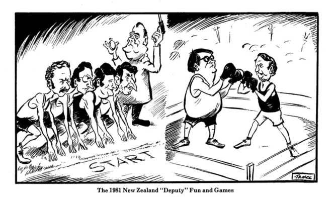 Lynch, James, 1947-:The 1981 New Zealand "Deputy" Fun and Games. 2 February 1981