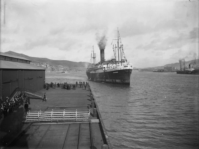 Wharf and the SS Willochra HMNZT 21