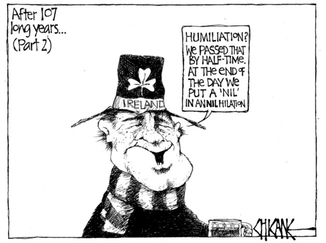 Winter, Mark 1958- :After 107 long years... (Part 2) "Humiliation? We passed that by half-time. At the end of the day we put a 'nil' in anNILhiation." 25 June 2012