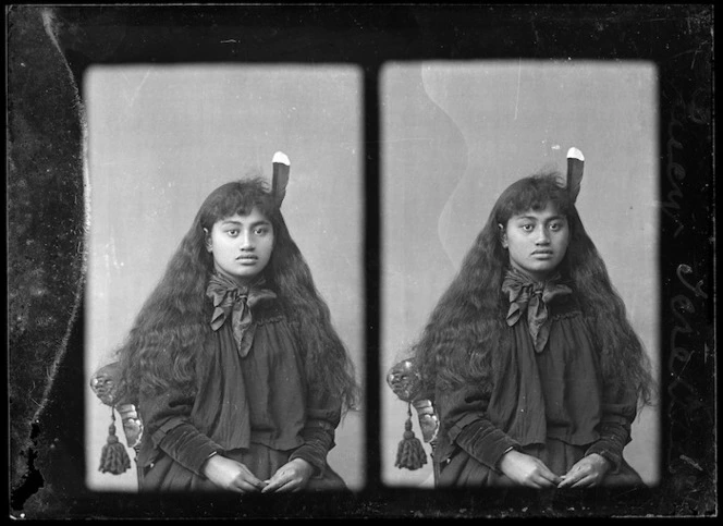 Unidentified Maori woman, Wanganui - Photograph taken by Frank J Denton